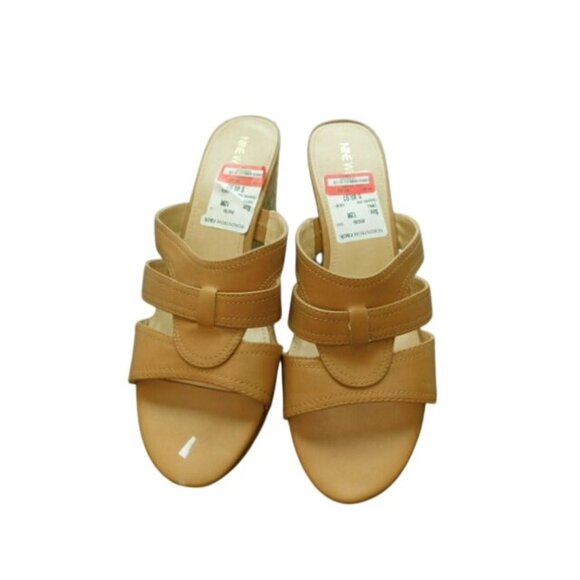 Nine West Size 12M Camel Cork Wedge Platform Heels Shoes NWT - Picture 2 of 4